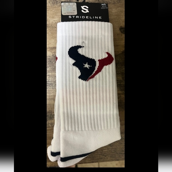 NWT Men's Houston Texans Strideline Crew Socks - Picture 4 of 7